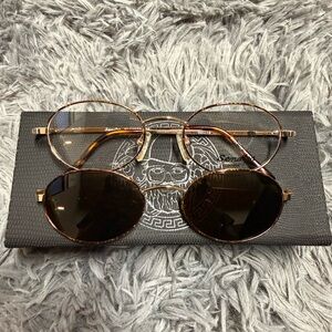 Senator Eyeglasses Frame with Magnetic Clip-On Polarized Lens New-Old Stock